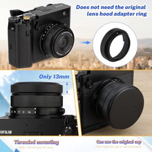 Load image into Gallery viewer, Haoge MC UV Camera Lens Protection Filter for Fujifilm GFX100RF Camera Compatible with Original Lens Cap, No Lens Hood Adapter Needed. Black LUV-GFXUV-B_24
