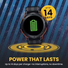 Load image into Gallery viewer, Hard Hat Watches - Rugged Smart Watch for Men, Foreman Smartwatch, Waterproof Digital Watch for The Toughest Jobs, with Fitness Trackers, Heart Rate Monitor, IP68, Pedometer, Workout Modes and More, Orange_1216
