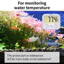 Load image into Gallery viewer, HATUSOKU Digital Thermometer with External Sensor, Magnet, Suction Cup, Water Thermometer, Aquarium, Refrigerator, Freezer (White)_282
