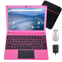 Load image into Gallery viewer, HBESTORE 10.1Inch Laptop,Quad-Core Processor with Android 12.0 OS,2GB RAM,64GB EMMC,Built-in Camera, WiFi,USB Interface,Tpye-C Charging for Learning and Entertainment (Pink 2GB+64GB), PinkGBGB_1
