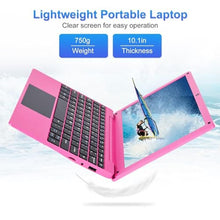 Load image into Gallery viewer, HBESTORE 10.1Inch Laptop,Quad-Core Processor with Android 12.0 OS,2GB RAM,64GB EMMC,Built-in Camera, WiFi,USB Interface,Tpye-C Charging for Learning and Entertainment (Pink 2GB+64GB), PinkGBGB_1546
