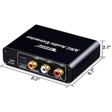 Load image into Gallery viewer, HDMI ARC Adapter, Tendak ARC Audio Extractor with Digital Optical TOSLINK SPDIF/Coaxial and Analog 3.5mm L/R Stereo Audio Converter for HDTV Soundbar Speaker Amplifier, HDMIARCAudioExtractor_8086
