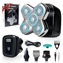 Load image into Gallery viewer, Head Shavers for Bald Men - 5-in-1 Electric Razor, IPX7 Waterproof Shavers, Silver_1
