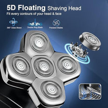 Load image into Gallery viewer, Head Shavers for Bald Men - 5-in-1 Electric Razor, IPX7 Waterproof Shavers, Silver_408
