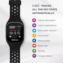Load image into Gallery viewer, HEALBE GoBe3 Smart Health Tracker for Calories, Sleep, Stress &amp; Nervous System Balance, Free app Obsidian_45
