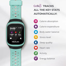 Load image into Gallery viewer, HEALBE GoBe3 - Wearable Health, Fitness and Activity Tracker with Automatic Tracking of Calorie Intake and Burning, Water Balance, Heart Rate, Sleep, Neuroactivity, and Stress/Free app, Aquamarine_52
