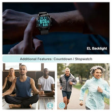 Load image into Gallery viewer, Hearkent Pedometer Talking Watch with EL Backlight,English Announces-2306, black_822
