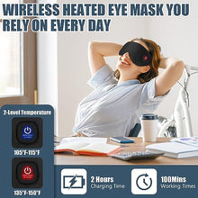 Load image into Gallery viewer, Heated Eye Mask, Dry Eye Mask Heat Eye Compress with Flaxseed, Warm Eye Compress Heating Pad with Temperature Timer Control for Sleep, Blepharitis, Dark Circles, MGD, Puffy Eyes, Blue_934
