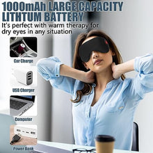 Load image into Gallery viewer, Heated Eye Mask, Dry Eye Mask Heat Eye Compress with Flaxseed, Warm Eye Compress Heating Pad with Temperature Timer Control for Sleep, Blepharitis, Dark Circles, MGD, Puffy Eyes, Blue_936
