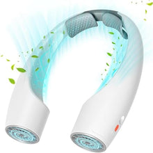 Load image into Gallery viewer, Heelkl AI Neck Fan, 4 Speeds Adjustable Portable Personal Fan Rechargeable, 4000 mAh Battery Faster Cooling, Ultra Quiet for Home, Office, Travel, Outdoor, White_1
