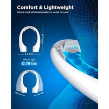 Load image into Gallery viewer, Heelkl AI Neck Fan, 4 Speeds Adjustable Portable Personal Fan Rechargeable, 4000 mAh Battery Faster Cooling, Ultra Quiet for Home, Office, Travel, Outdoor, White_5872
