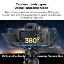 Load image into Gallery viewer, HEIPI Panoramic Panning Base 360 ARCA-Type, Bubble Level, 22lbs, Black_139
