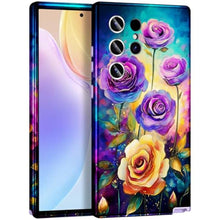 Load image into Gallery viewer, Hekodonk for Galaxy S24 Ultra Case, Three Layer Heavy Duty Shockproof Protection Hard Plastic+Soft Silicone Full Body Drop Protective Case for Samsung Galaxy S24 Ultra,Blue Butterfly_1
