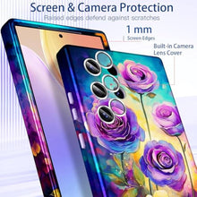 Load image into Gallery viewer, Hekodonk for Galaxy S24 Ultra Case, Three Layer Heavy Duty Shockproof Protection Hard Plastic+Soft Silicone Full Body Drop Protective Case for Samsung Galaxy S24 Ultra,Blue Butterfly_2045
