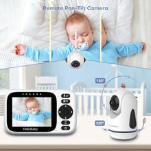 Load image into Gallery viewer, HelloBaby Monitor No WiFi Video Baby Monitor with Camera and Audio - 3.2 Screen, 2-Way Talk, Pan-Tilt Camera with Night Vision,ECO/VOX,1000ft, Temperature | Portable for Travel, Parents, Pet, Elderly_91
