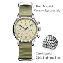 Load image into Gallery viewer, HEMUDU Seagull 1963 38mm Mechanical Watch, Special Supply ST1901 Movement Aviation Mens Chronograph Sapphire Mirror Military Waterproof Pilot Wrist Watches for Men, mmSSSapphireNoswanneck_4267
