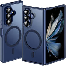 Load image into Gallery viewer, Hensinple for Samsung Galaxy Z Fold 7 Case Magnetic,Z Fold 7 Case [Compatible with MagSafe] Translucent Matte Military Grade Drop Proof Protection Shockproof Hard PC Rugged Phone Cover(Blue), ZFoldBlue_1
