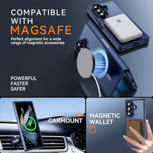 Load image into Gallery viewer, Hensinple for Samsung Galaxy Z Fold 7 Case Magnetic,Z Fold 7 Case [Compatible with MagSafe] Translucent Matte Military Grade Drop Proof Protection Shockproof Hard PC Rugged Phone Cover(Blue), ZFoldBlue_3498
