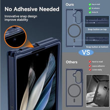 Load image into Gallery viewer, Hensinple for Samsung Galaxy Z Fold 7 Case Magnetic,Z Fold 7 Case [Compatible with MagSafe] Translucent Matte Military Grade Drop Proof Protection Shockproof Hard PC Rugged Phone Cover(Blue), ZFoldBlue_3499
