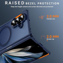 Load image into Gallery viewer, Hensinple for Samsung Galaxy Z Fold 7 Case Magnetic,Z Fold 7 Case [Compatible with MagSafe] Translucent Matte Military Grade Drop Proof Protection Shockproof Hard PC Rugged Phone Cover(Blue), ZFoldBlue_3500

