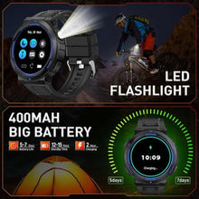 Load image into Gallery viewer, HeraQuen Military Smart Watches for Men (Answer/Make Calls) with LED Flashlight 3ATM Waterproof Smartwatch with 100+ Sports Modes 1.53" Fitness Tracker with Heart Rate Monitor for iPhone Android_634
