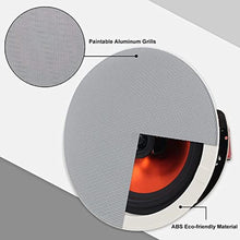 Load image into Gallery viewer, Herdio 6.5 Inch Ceiling Speakers Bluetooth (Pairs) 300 Watt Flush Mount in Wall Amplifier Receiver Suitable for Indoor Home &amp; Covered Outdoor Porch, White_7956
