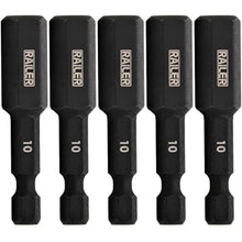 Load image into Gallery viewer, Hex 10mm Impact Driver Bit - Railer Allen Wrench Drill Hex Bits. 1/4 Quick Release S2 Steel 2 inch 10mm Hex Bits. (5 Pack)_1

