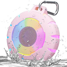 Load image into Gallery viewer, HEYSONG Waterproof Shower Bluetooth Speaker, Durable &amp; Portable with Clear Sound, Ideal for Shower, Pool, Beach &amp; Kayaking Great Gifts for Girls, Women, Pink_1
