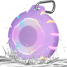 Load image into Gallery viewer, HEYSONG Waterproof Shower Bluetooth Speaker, Durable &amp; Portable with Clear Sound, Ideal for Shower, Pool, Beach &amp; Kayaking Great Gift for Girls, Women &amp; Men, Purple_1
