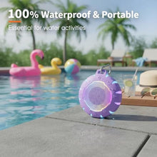 Load image into Gallery viewer, HEYSONG Waterproof Shower Bluetooth Speaker, Durable &amp; Portable with Clear Sound, Ideal for Shower, Pool, Beach &amp; Kayaking Great Gift for Girls, Women &amp; Men, Purple_6821
