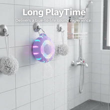 Load image into Gallery viewer, HEYSONG Waterproof Shower Bluetooth Speaker, Durable &amp; Portable with Clear Sound, Ideal for Shower, Pool, Beach &amp; Kayaking Great Gift for Girls, Women &amp; Men, Purple_6822
