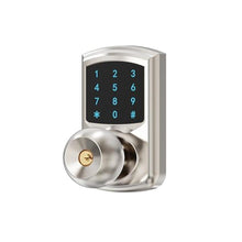 Load image into Gallery viewer, HIDALIFE Keyless Entry Door Lock with Code, Keypad Door Lock with Handle, Touchscreen Door Knob with Keypad, Electronic Door Lock, Auto-Lock, Satin Nickel, HL-668K 1pack, SatinNickel_1
