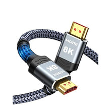 Load image into Gallery viewer, Highwings 8K@60 2.1 Long HDMI Cable 35FT, Ultra 48Gbps High Speed HDMI Braided Nylon 4K120 144Hz eARC HDR Compatible for PS5 and Monitor, Grey_1
