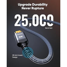 Load image into Gallery viewer, Highwings 8K@60 2.1 Long HDMI Cable 35FT, Ultra 48Gbps High Speed HDMI Braided Nylon 4K120 144Hz eARC HDR Compatible for PS5 and Monitor, Grey_5799
