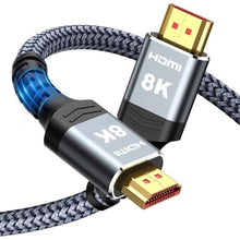 Load image into Gallery viewer, Highwings 8K HDMI Cable Long 2.1 30FT/9M, 48Gbps High Speed HDMI 4K120 144Hz Dynamic HDR 10 eARC HDCP 2.2&amp;2.3 Compatible for PS5, Blu-ray Player and Monitor, Grey_1
