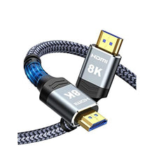 Load image into Gallery viewer, Highwings 8K60HZ HDMI Fiber Optic Cable 2.1 100FT Long, Unidirectional 48Gbps High Speed HDMI Cord 4K120Hz HDCP Compatible for Monitor Roku, Grey_1
