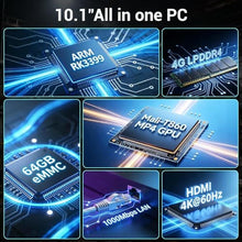 Load image into Gallery viewer, HIGOLEPC Fanless All-in-One Touchscreen Computer RK3399, Industrial Panel PC 10.1 Inch Rugged Android 12, 4GB RAM, 64GB ROM, 1280 * 800 IPS, RKGB_2159
