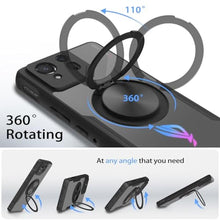 Load image into Gallery viewer, HikerClub Case for ROG Phone 8 and ROG 8 Pro (2024), 360 Rotatable Magnetic Stand Ring Holder, Non-Slip Pattern Scratch-Resistant Shockproof Cover Black_256
