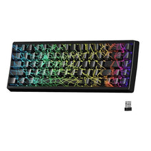 Load image into Gallery viewer, HITIME x XVX M67 60% Percent Keyboard Wireless, QMK/VIA Black Spider Web Gaming Keyboard, Tri-Mode Thocky Creamy Mechanical Key Board, Hot Swappable Gasket Mount RGB IMD Tech for Win/Mac, SpiderWeb_1
