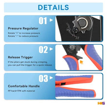 Load image into Gallery viewer, HKS Coax Ratchet Crimping Tool Set for Coaxial RG Cable RF Connector with 5 Changeable Dies, Black_4089
