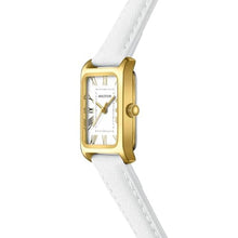 Load image into Gallery viewer, HOLSTOUR Gold Watches for Women Fine Leather Watch Rectangular Case Roman Numeral Dial Water Resistant, GoldWhite_1011
