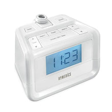 Load image into Gallery viewer, Homedics Dual Alarm Digital FM Clock Radio Time Projection, White_1
