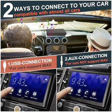 Load image into Gallery viewer, Homlab Cd Player for Car - External Car CD Player with Steering Wheel Remote, Plug &amp; Play USB/AUX Connection, Portable CD Player for Cars, Anti-Shock Noise Reduction, Hidden Cable Storage, Black_5826
