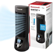 Load image into Gallery viewer, Honeywell QuietSet Personal Table Fan, Oscillating Personal Desk Fan For Bedroom with Quiet Operation, 4 Levels of Power and Sound, Black, HTF210B_1
