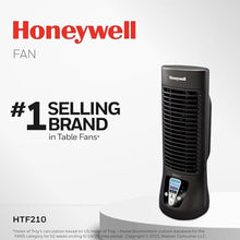 Load image into Gallery viewer, Honeywell QuietSet Personal Table Fan, Oscillating Personal Desk Fan For Bedroom with Quiet Operation, 4 Levels of Power and Sound, Black, HTF210B_5132
