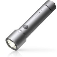 Load image into Gallery viewer, HOTO LED Flashlight High Lumens, Rechargeable Tactical Flashlight Super Bright, IP68 Waterproof Flash Light with Clip, 5 Modes Handheld Flashlights for Emergency, Outdoor, Camping, Silver_1

