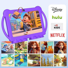 Load image into Gallery viewer, HOTTABLET Kids Tablet 7 inch Android, 4GB RAM 32GB ROM, 1TB Expandsion, with Parental Control, WiFi, Bluetooth, Dual Camera with Silicone Case, 1PCS (Purple)_298
