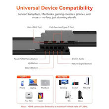 Load image into Gallery viewer, HotYeah 16" 2.5K 144Hz Portable Gaming Monitor, 2560x1600 QHD 125% sRGB, Black_146
