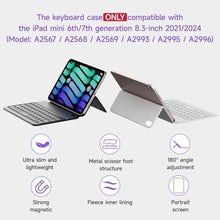 Load image into Gallery viewer, HOU Keyboard Case for 8.3-inch iPad mini 7th/6th Generation, White_448
