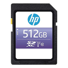Load image into Gallery viewer, HP 512GB sx330 Class 10 U3 SDXC Flash Memory Card - 95MB/s, Class 10, U3, 4K UHD, Full HD, UHS-I, Full Size SD, Black_1
